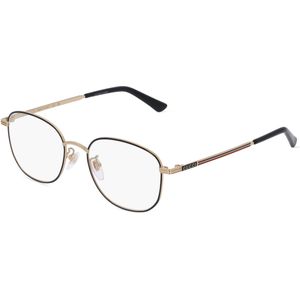 Gucci GG 0838OK Unisex-Brille inkl. Gläser Vollrand Panto Metall-Gestell 52mm/18mm/145mm, schwarz