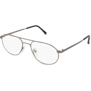 Fielmann MC 176 TR Herren-Brille inkl. Gläser Vollrand Pilot Metall-Gestell 54mm/16mm/140mm, grau