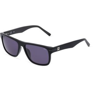 Fila FIASFI208 Herren-Sonnenbrille Vollrand Eckig Kunststoff-Gestell, schwarz
