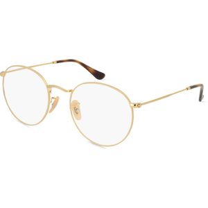 RAY-BAN RX3447V ROUND METAL Herren-Brille inkl. Gläser Vollrand Rund Metall-Gestell 53mm/21mm/145mm, gold