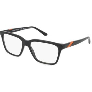 Emporio Armani EA3194 Herren-Brille inkl. Gläser Vollrand Eckig Acetat-Gestell 54mm/16mm/140mm, schwarz