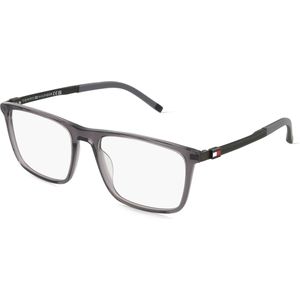 Tommy Hilfiger TH 2081 Herren-Brille inkl. Gläser Vollrand Eckig Acetat-Gestell 55mm/18mm/145mm, grau