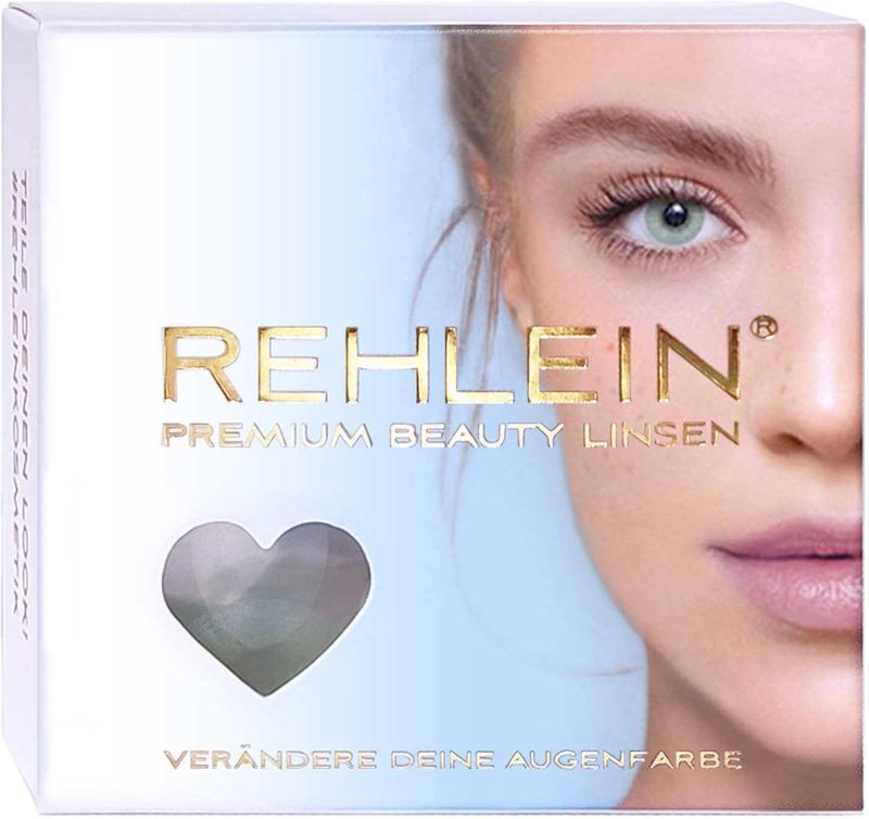 REHLEIN Premium Beauty Linsen (2er Packung) Monatslinsen (-0.5 dpt & BC 8.6), blau