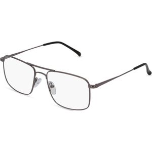 Fielmann BD 435 CL Herren-Brille inkl. Gläser Vollrand Eckig Edelstahl-Gestell 53mm/18mm/140mm, grau