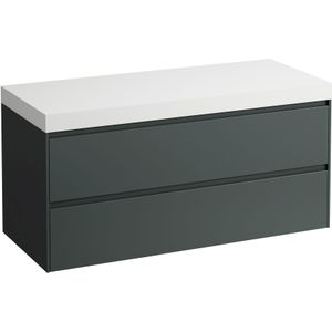 LAUFEN LANI wastafelblad wit mat incl. badmeubel, zonder uitsparing, 1185x495x580mm, H4045701122661