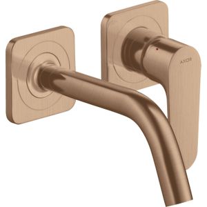 hansgrohe AXOR Citterio M eengreeps inbouwwastafelmengkraan met rozetten en korte uitloop Wand gemonteerd, 34113310