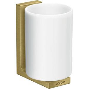 hansgrohe AXOR UNIVERSAL Rechthoekige tandenborstelset, metaal, glas wit, 42604950
