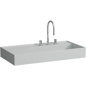 LAUFEN Kartell wastafel, onderbouw, planchet links, 1 kraangat, zonder overloop, 900x460mm, H8103397591111