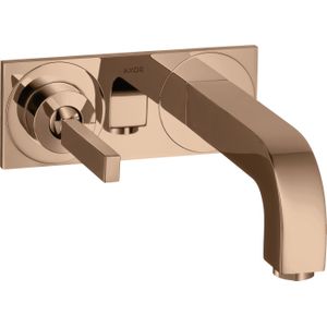 hansgrohe AXOR Citterio eengreeps wastafelmengkraan inbouw, plaat voor wandmontage, uitloop 165mm, 39112300