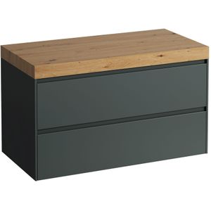 LAUFEN LANI wastafelblad wild eiken incl. badmeubel, zonder uitsparing, 985x495x580mm, H4065601122661