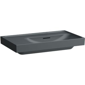 LAUFEN Meda wastafel, onderbouw, 800x460mm, planchet links, zonder kraangat, met overloop, H8171157581091