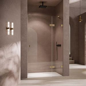 SolvaPro draaideur, kozijnloos, met vast segment, vierhoek, montage rechts, breedte 700-1200mm, hoogte 2001-2200mm, op maat gemaakt, 7R0581182315