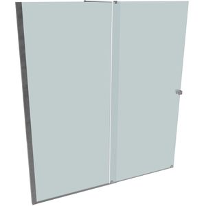 HÜPPE Xtensa pure schuifdeur, 1-delig, met vast segment, op maat gemaakt, B 1801-2000mm, H 1200-2000mm, linksdraaiend, dwarsbalk, XT0181069347