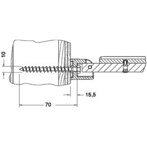 KEUCO PLAN Care Set 6, 2xhoutschroef met zeskantkop, 34992000200
