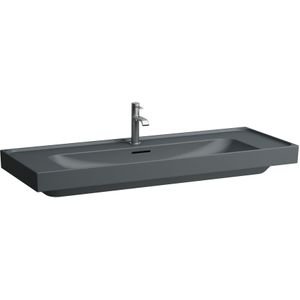 LAUFEN Meda wastafel, onderbouw, 1200x460mm, planchet aan beide zijden, 1 kraangat, met overloop, H8141117581041