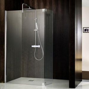 HSK Atelier Walk In voorelement met beweegbaar zijpaneel, afmeting: 100(c) x 35(b) x 200,0 cm, uitvoering links, 1727100-L-41-50