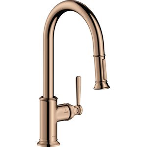 hansgrohe AXOR Montreux DN 15 eengreeps keukenmengkraan 180 met uittrekbare douchekop, 16581300