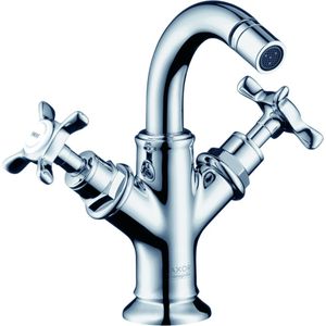 hansgrohe AXOR Montreux 2-handige bidetfitting, pop-up afvalemmer, 16520000