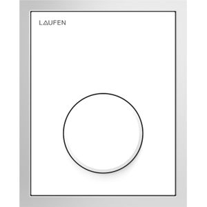 LAUFEN AU108 INEO Bedieningsplaat, voor urinoir, glas, oppervlak, incl. gepolijst roestvrij stalen frame, 107x1x132mm, H9091080000001