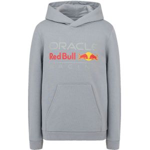 Red Bull Racing Truien - 152-158 - Kids - Large Front Logo Hoodie - Grijs - Max Verstappen