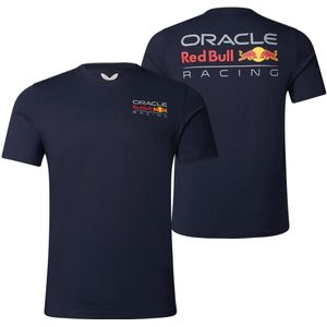 Red Bull Racing T-shirt - XXXL - 2 Side Logo T-shirt - Blauw - Max Verstappen
