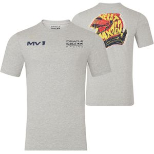 Max Verstappen T-shirt - L - Red Bull Racing T-Shirt Grijs Max Helmet