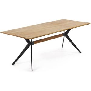 Kave Home Eettafel Amethyst, Amethist tafel van 160 x 90 cm verouderde houten (mtk0124)