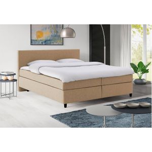 Goossens Basic Boxspring Compleet Iris, Vlak 180 x 200 cm (=2x 90 x 200 cm) met hoofdbord