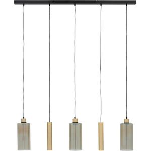 Goossens Hanglamp Ylva, Hanglamp met 3 glas lichtpunten en 2 kokers