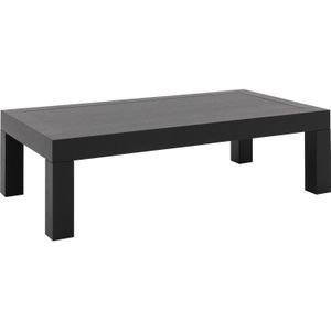 Goossens Salontafel Clear rechthoekig, hout eiken zwart, stijlvol landelijk, 140 x 40 x 75 cm