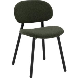 Goossens Basic Stoel Change groen stof leuning, modern design