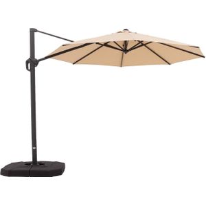 Goossens Parasol Svea, Zweefparasol 3x3 meter met voet