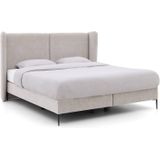 Goossens Boxspring Ease Classic Incl. Matras, Vlak 140 x 200 cm (=2x 70 x 200 cm) met hoofdbord + 2x matras shapes 1