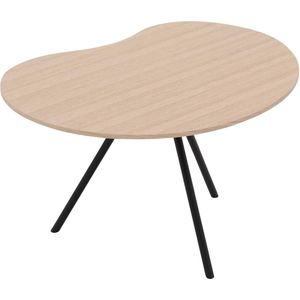 Goossens Salontafel Saya organisch, hout eiken wit, modern design, 61 x 33 x 49 cm