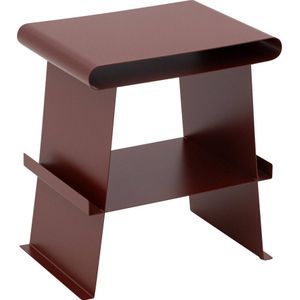 Goossens Bijzettafel Marten, metaal rood,, 40 x 45 x 30 cm