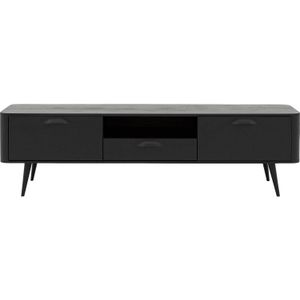 Goossens Tv Dressoir Bjarte, 2 deuren 1 lade 1 open vak 42 cm diep 180 cm breed