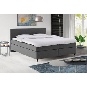 Goossens Basic Boxspring Compleet Iris, Vlak 180 x 200 cm (=2x 90 x 200 cm) met hoofdbord