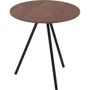 Goossens Salontafel Bo rond, hout eiken donker bruin, modern design, 40 x 42 x 40 cm