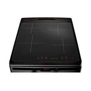 Inventum VFI5042ZWA - Vrijstaand inductie fornuis - Elektrische oven - 4 kookzones - 50 cm - 65 liter - Zwart