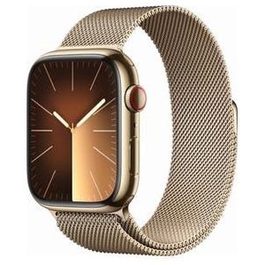 Apple Watch S9 Cell 45mm RVS Gold Gold Milanese Loop