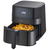 Inventum GF500HLDB - Airfryer - Heteluchtfriteuse - Inhoud 5 liter - Zwart/RVS