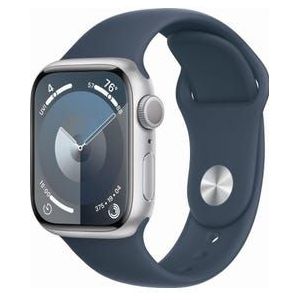 Apple Watch S9 GPS 41mm Silver Storm Blue Sportband S/M