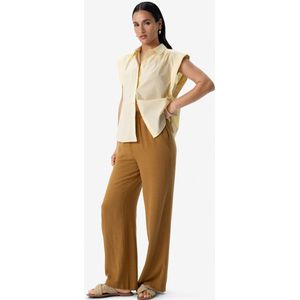 Goudbruine Wide Leg Broek