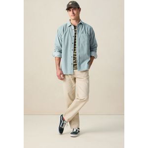 Blauw corduroy overhemd