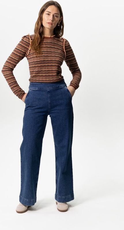 Sissy-Boy - High Waist Wide Leg Jeans - Donkerblauw