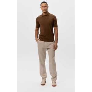 Beige Katoenen Linnen Chino