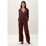 Sissy-Boy - Donkerbruin - Mid Waist Wide Leg Pantalon