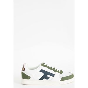Faguo Witte Sneakers Met Groen Detail