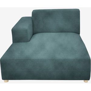 Earl velvet chaise longue links grijs blauw