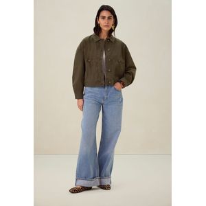 Donkergroen cropped jack